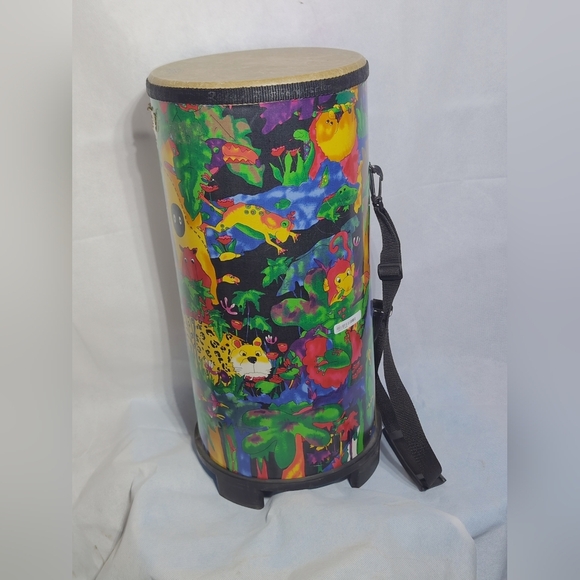 Colorful Remo Drum with Jungle Design 10 Inch X 20 Inch - Picture 2 of 8